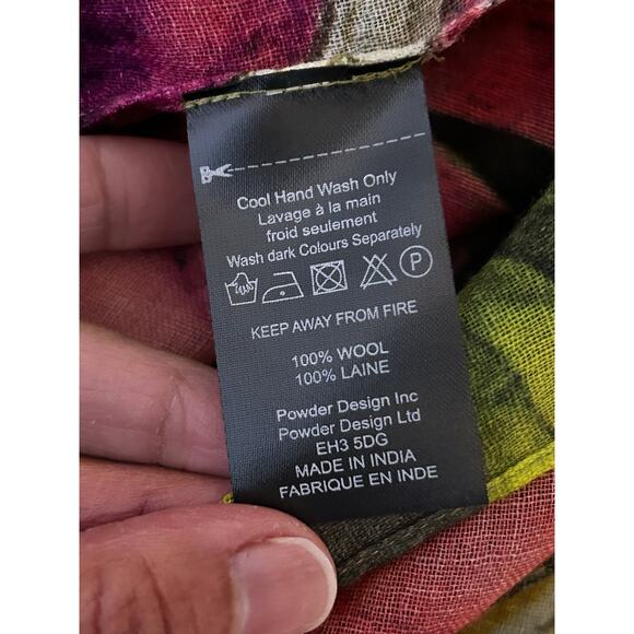 Powder Romantic Boho Botanical Floral Kimono Jacket Wool Coverup One Size - Picture 6 of 8